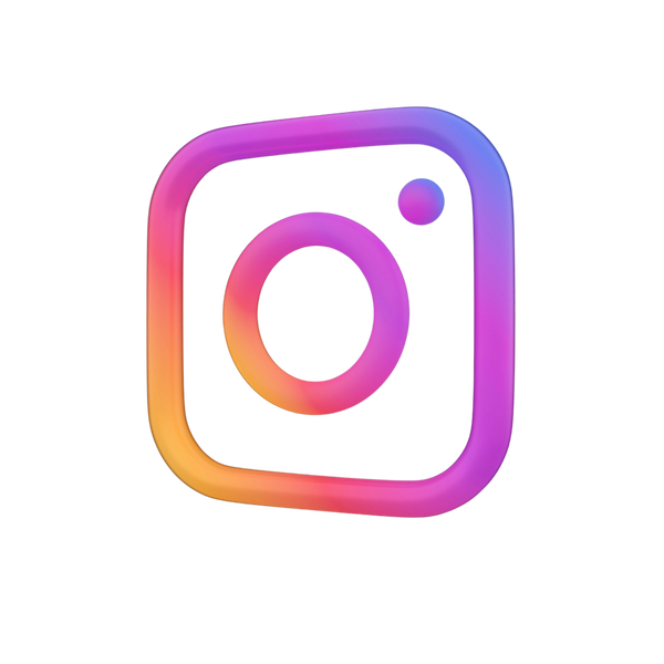 Instagram logo: a square camera icon with a gradient rainbow border